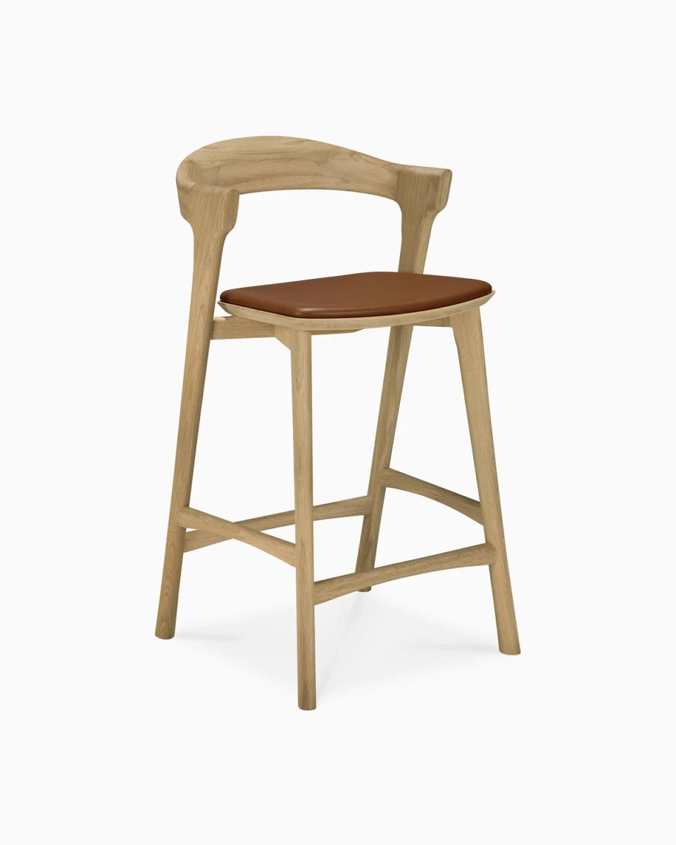 Natural Oak / Cognac Leather / Counter (26.5" Height)