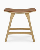 Natural Oak / Cognac Leather / Dining Height (19" Height)