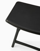 Black Oak / Black Leather / Dining Height (19" Height)