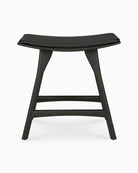 Black Oak / Black Leather / Dining Height (19" Height)