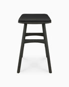 Black Oak / Black Leather / Dining Height (19" Height)