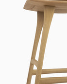 Natural Oak / Cognac Leather / Counter Height (26")