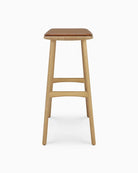 Natural Oak / Cognac Leather / Counter Height (26")