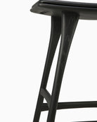 Black Oak / Black Leather / Counter Height (26")