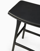 Black Oak / Black Leather / Counter Height (26")