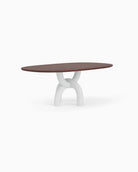 Walnut Top / White Plaster Base / 82" length | Seats 6