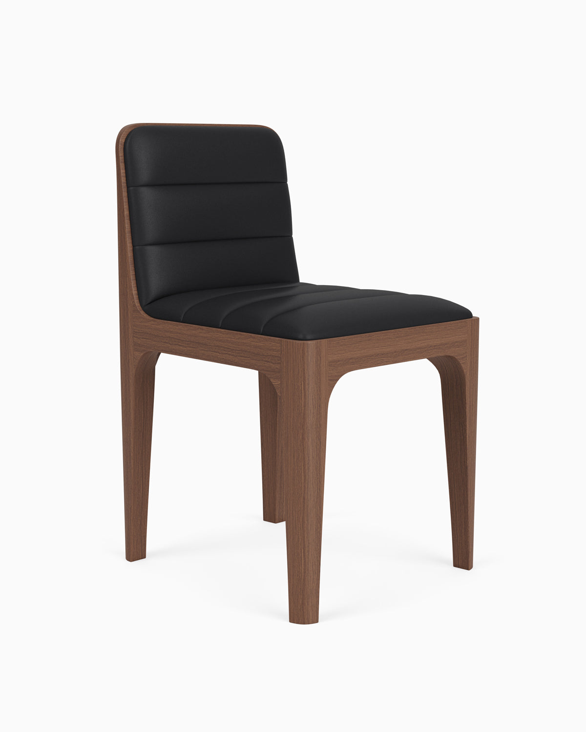 Black Leather Seat / Walnut Frame