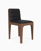 Black Leather Seat / Walnut Frame