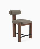 Mushroom Velvet / Walnut Frame / Counter (24.5" Height)