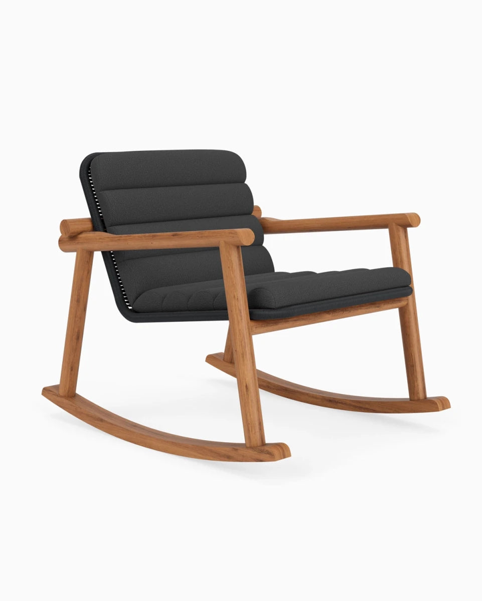 Slate FIQA Boucle / Black Rattan Seat
