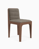 Mushroom Velvet Seat / Walnut Frame