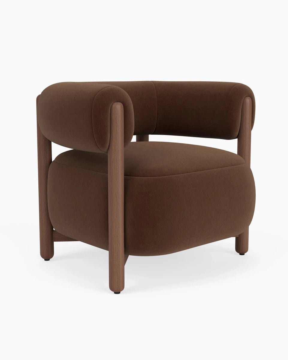 Cognac Velvet / Walnut