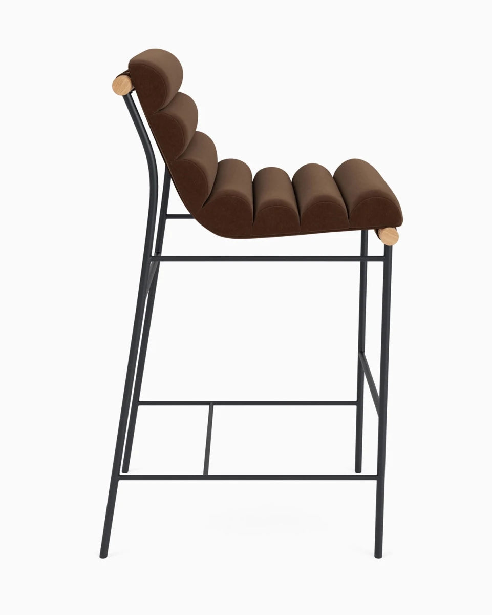 Cognac Velvet / White Oak / Bar (30" Height)