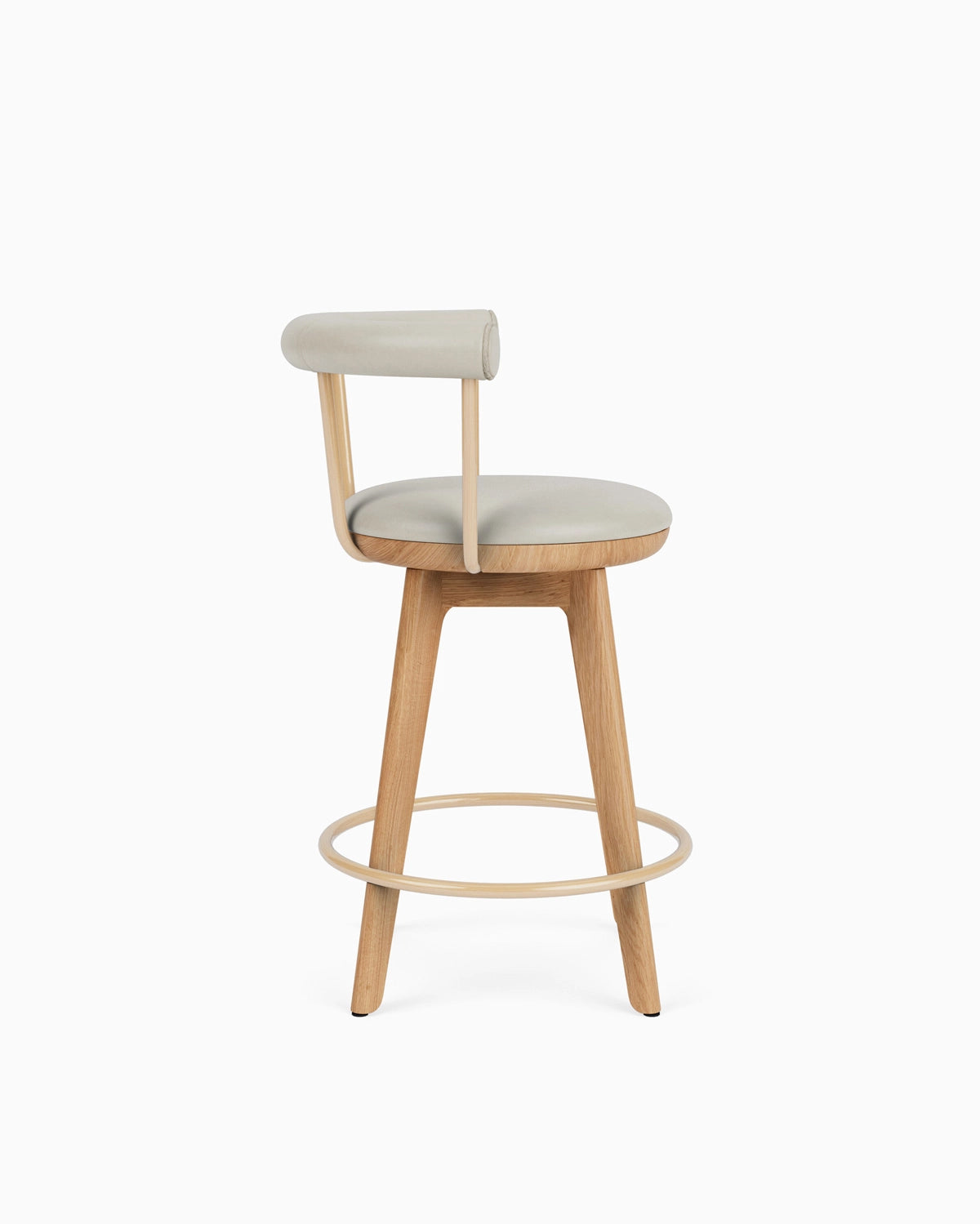 Pearl Leather / White Oak / Counter (25.5" Height)