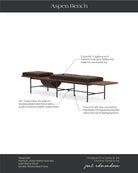 Maple Brown Leather / Walnut / 86" Long