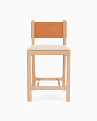 Oat Woven Seat / Saddle Leather Back / White Oak Frame