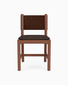 Ember Grey Seat / Maple Brown Leather Back / Walnut Frame