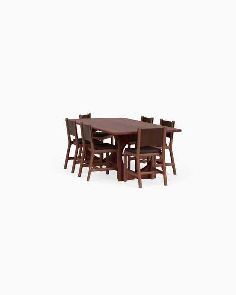 a table and chairs around each other