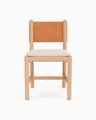 Oat Woven Seat / Saddle Leather Back / White Oak Frame