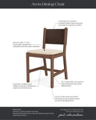 Oat Woven Seat / Maple Brown Leather Back / Walnut Frame