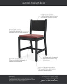 Cabernet Velvet Seat / Black Leather Back / Ebony Oak Frame