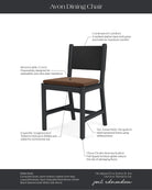 Cognac Velvet Seat / Black Leather Back / Ebony Oak Frame