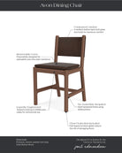 Maple Brown Leather Seat / Maple Brown Leather Back / Walnut Frame