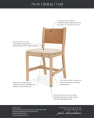 Oat Woven Seat / Saddle Leather Back / White Oak Frame