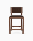 Maple Brown Leather Seat / Maple Brown Leather Back / Walnut Frame