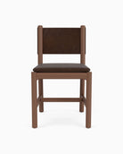 Maple Brown Leather Seat / Maple Brown Leather Back / Walnut Frame