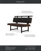 Charcoal Boucle / Maple Brown Leather / Walnut Deck / 60" Long