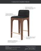 Black Leather Seat / Walnut Frame