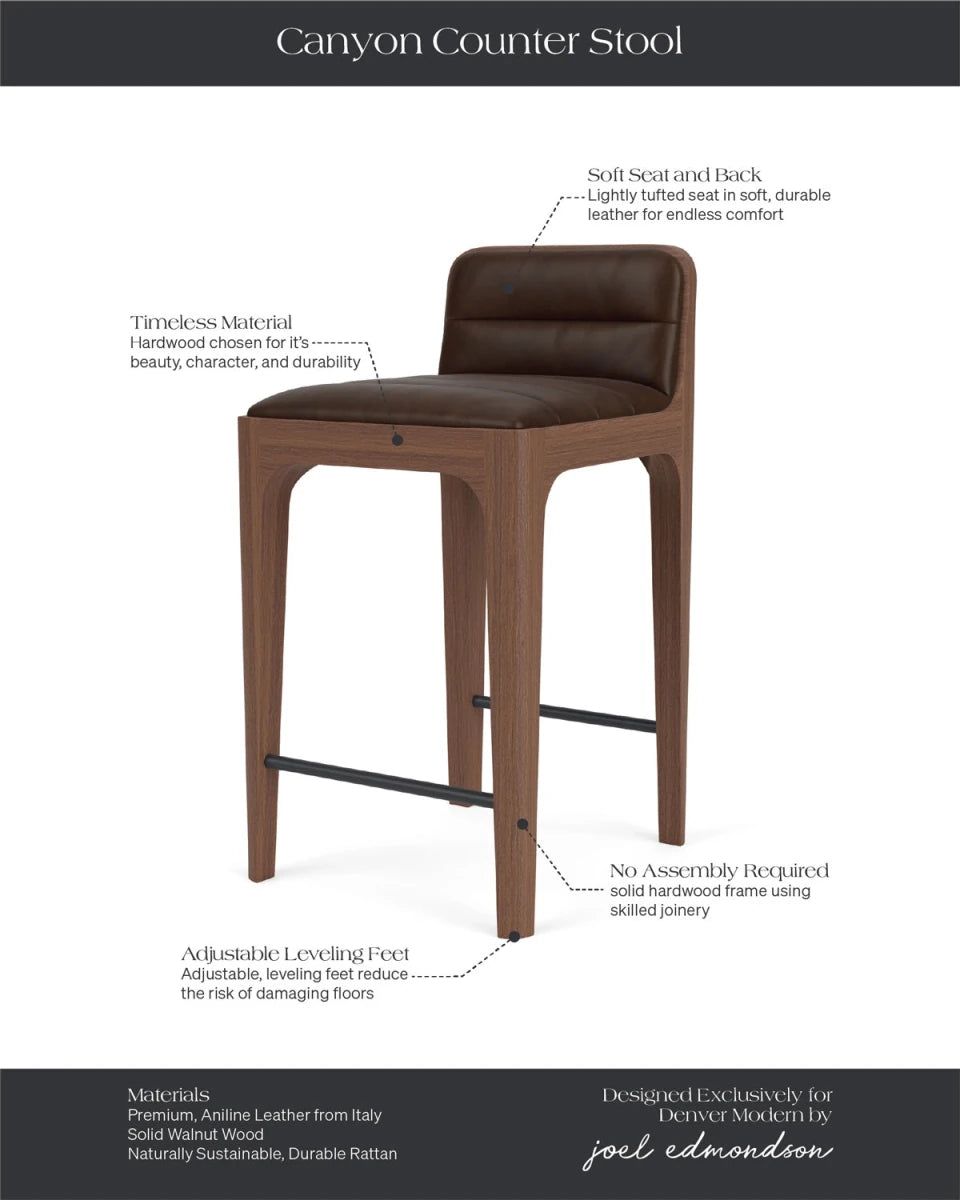 Maple Leather Seat / Walnut Frame