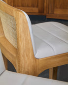 Pearl Leather Seat / White Oak Frame / Counter (27" Height)