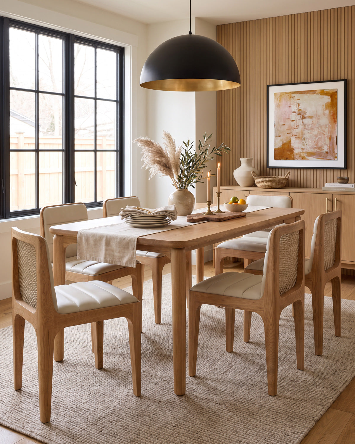 Pearl Leather Seat / White Oak Frame