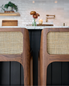 Black Leather Seat / Walnut Frame / Counter (27" Height)