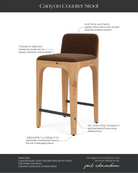 Cognac Velvet Seat / White Oak Frame / Counter (27" Height)