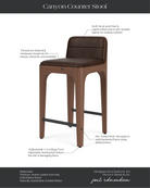 Maple Leather Seat / Walnut Frame / Counter (27" Height)