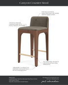 Mushroom Velvet Seat / Walnut Frame / Counter (27" Height)