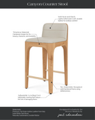 Pearl Leather Seat / White Oak Frame / Counter (27" Height)