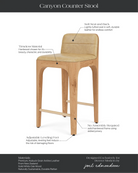 Sunflower Leather Seat / White Oak Frame / Counter (27" Height)