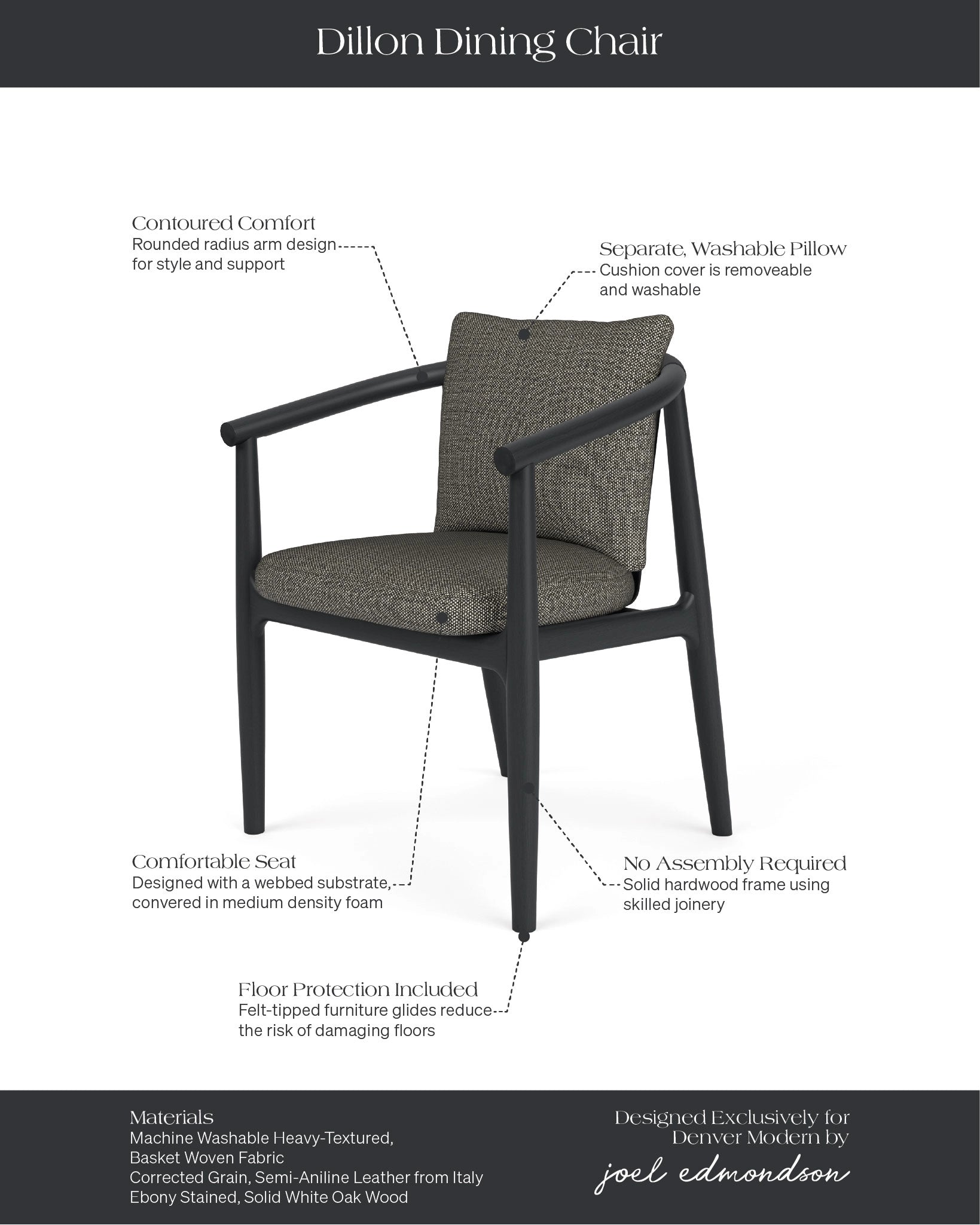 Noir Basketweave / Black Leather / Ebony