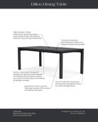 Ebony / 78" x 42" | Seats 6