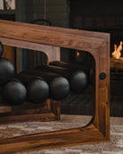 Walnut Frame / Black Leather