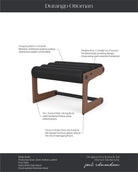 Walnut Frame / Black Leather