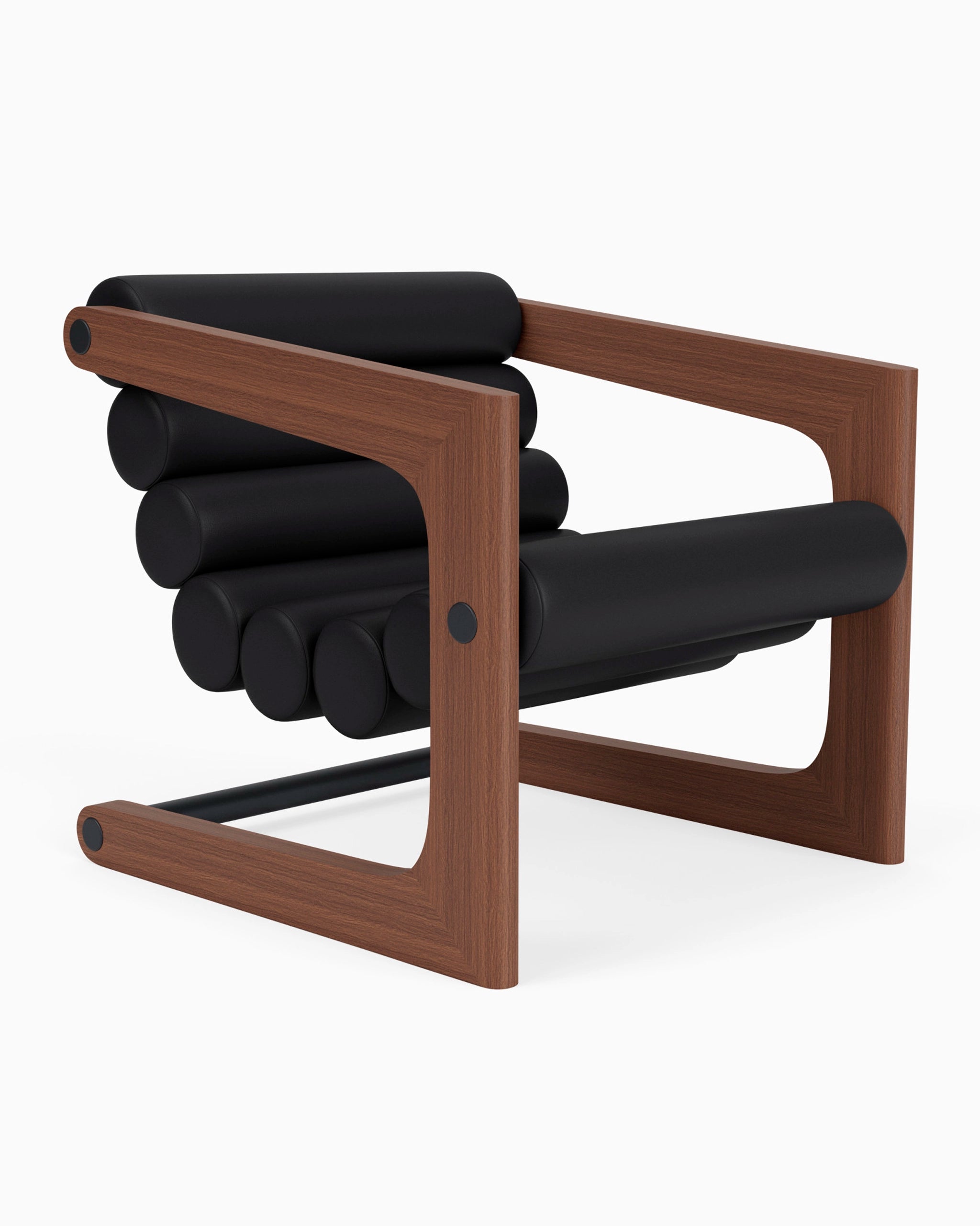 Walnut Frame / Black Leather