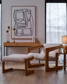 White Oak Frame / Mist Boucle