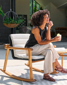 Dove FIQA Boucle / Black Rattan Seat