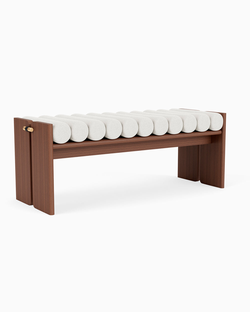 White Boucle / Walnut