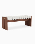 White Boucle / Walnut